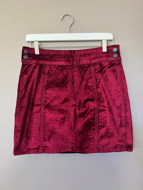 Free People Dresses & Skirts - Free People Velvet Mini Skirt - Wine Red